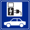 Piktogramm Ladestation für Elektroautos 150x150mm PP